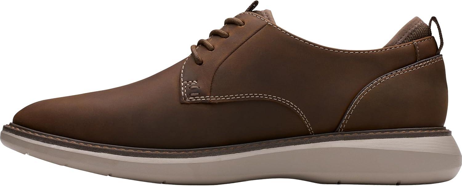 imageClarks Mens Brantin Plain OxfordBeeswax Leather