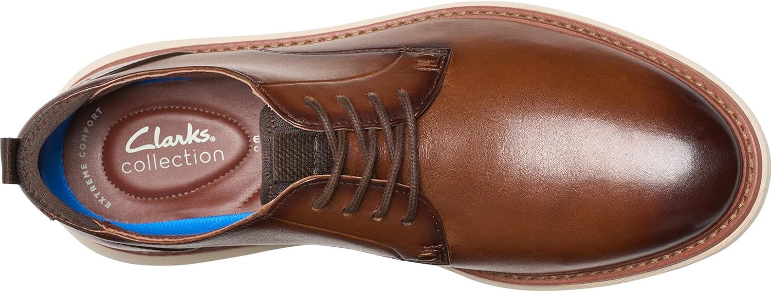 imageClarks Mens Brantin Plain OxfordDark Tan Leather