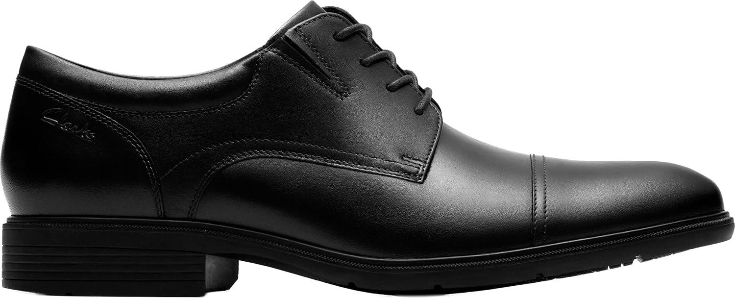 imageClarks Mens Steadwell CapBlack Leather