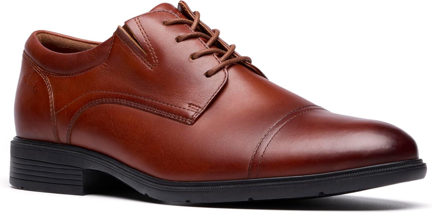 imageClarks Mens Steadwell CapDark Tan Leather