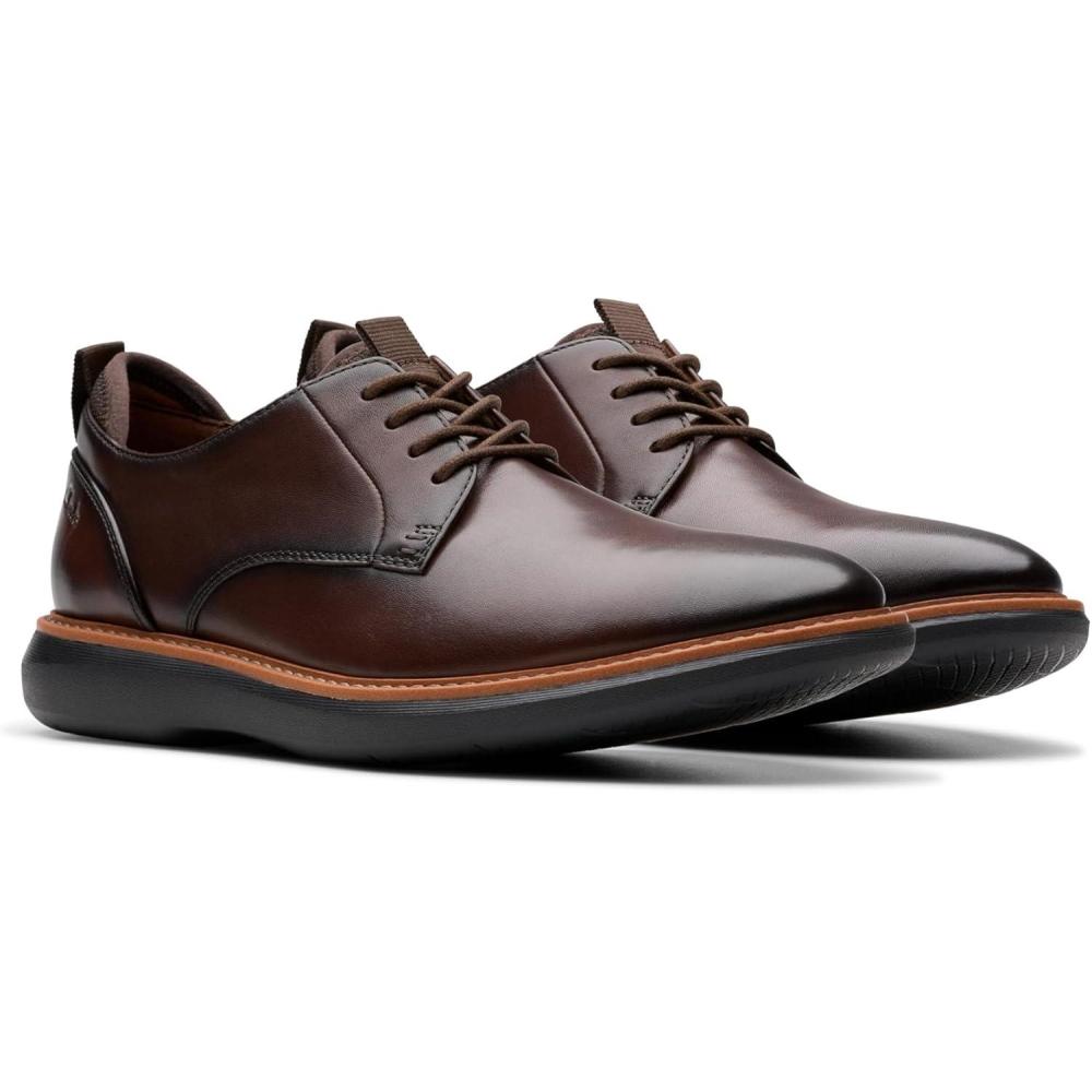 imageClarks Mens Brantin Plain OxfordDark Brown Leather