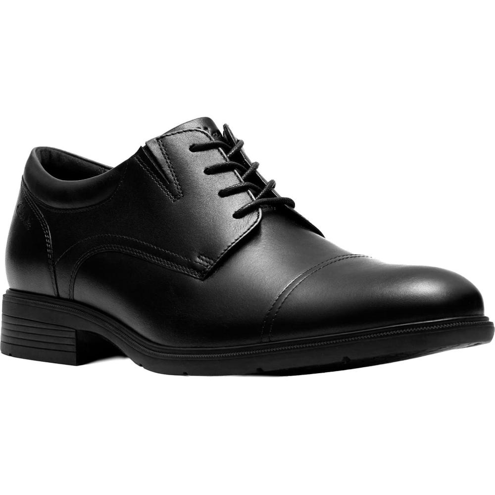 imageClarks Mens Steadwell CapBlack Leather