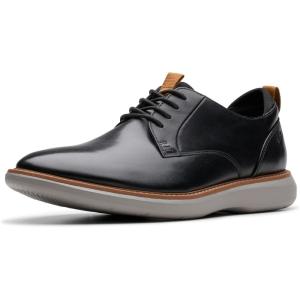 Clarks Men’s Brantin Plain Oxford(Black Leather)