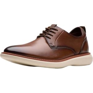 Clarks Men’s Brantin Plain Oxford(Dark Tan Leather)