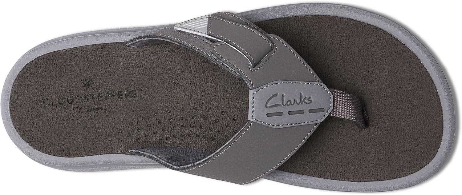 imageClarks Mens Breeze Cloudsteppers FlipFlopGrey Suede