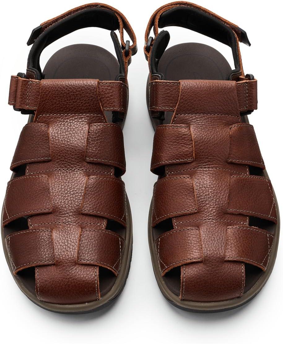 imageClarks Mens Guideview Cove Fisherman SandalDark Brown Leather
