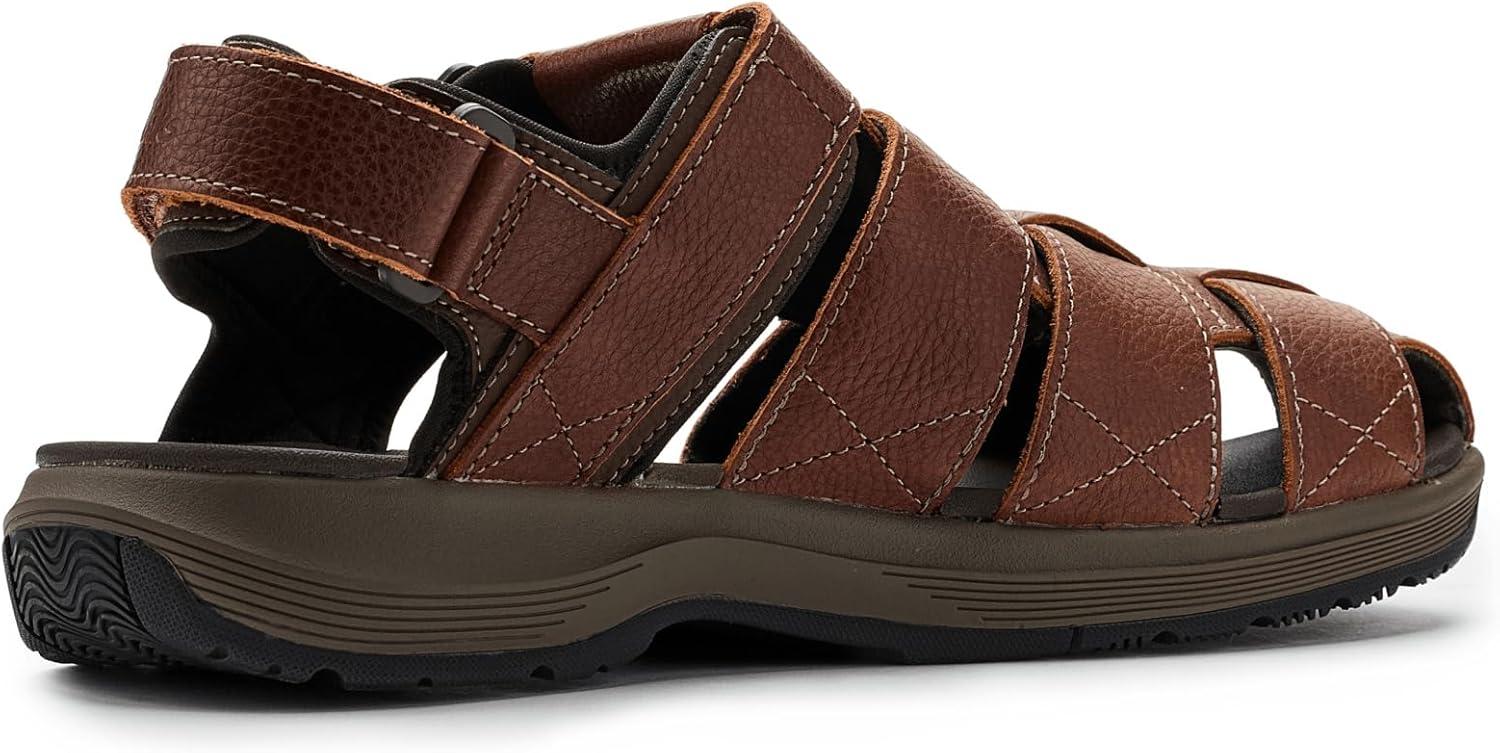 imageClarks Mens Guideview Cove Fisherman SandalDark Brown Leather