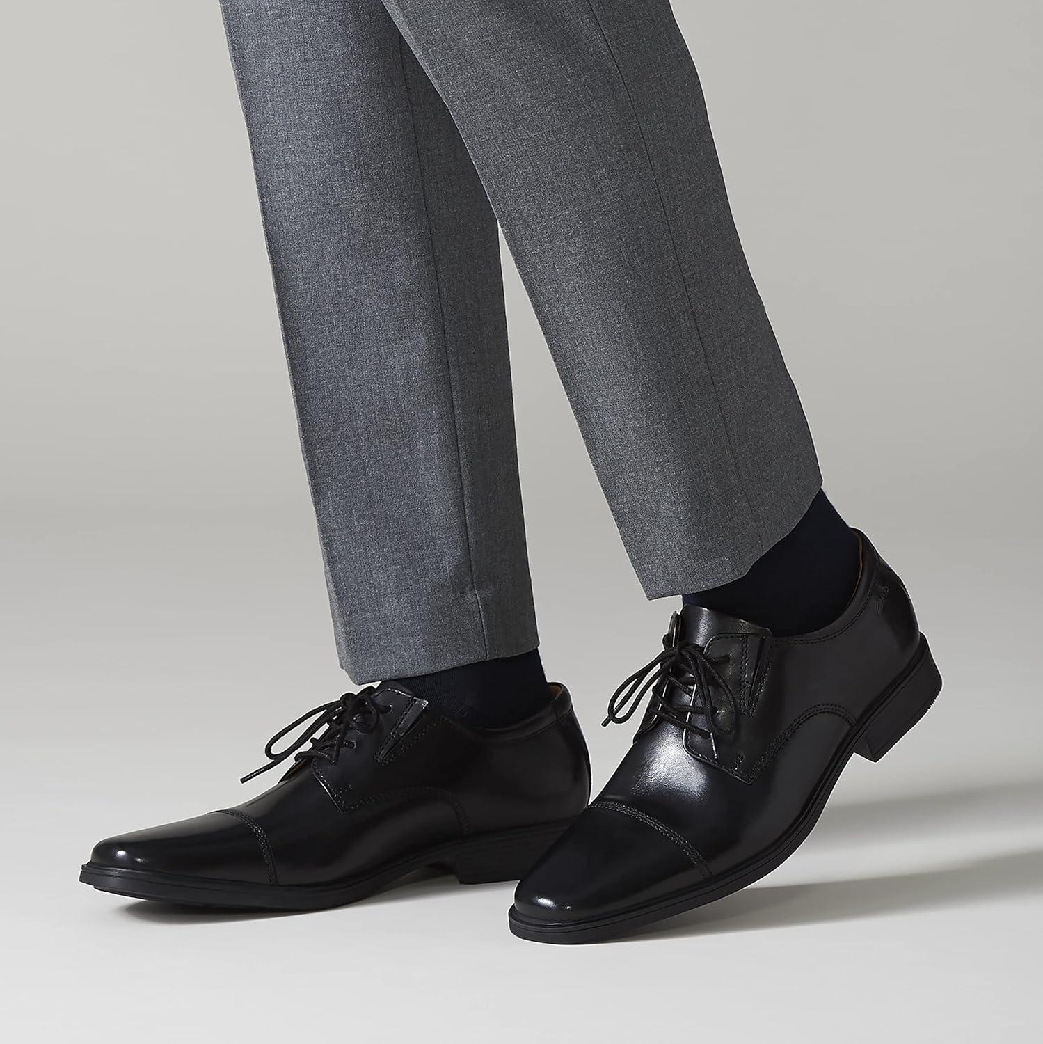 imageClarks Mens Tilden Cap Oxford ShoeBlack Leather