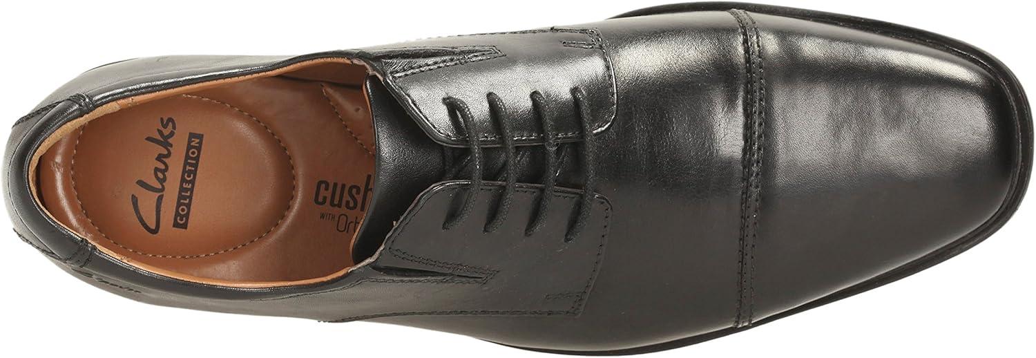 imageClarks Mens Tilden Cap Oxford ShoeBlack LeatherBlack Leather