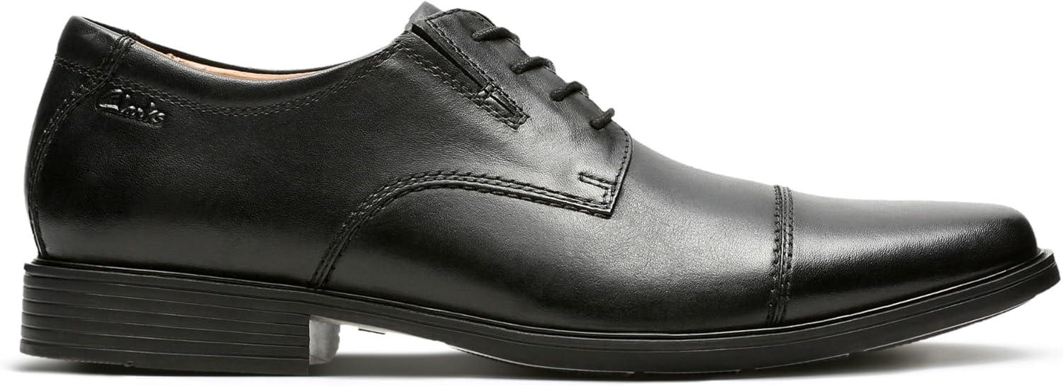 imageClarks Mens Tilden Cap Oxford ShoeBlack LeatherBlack Leather