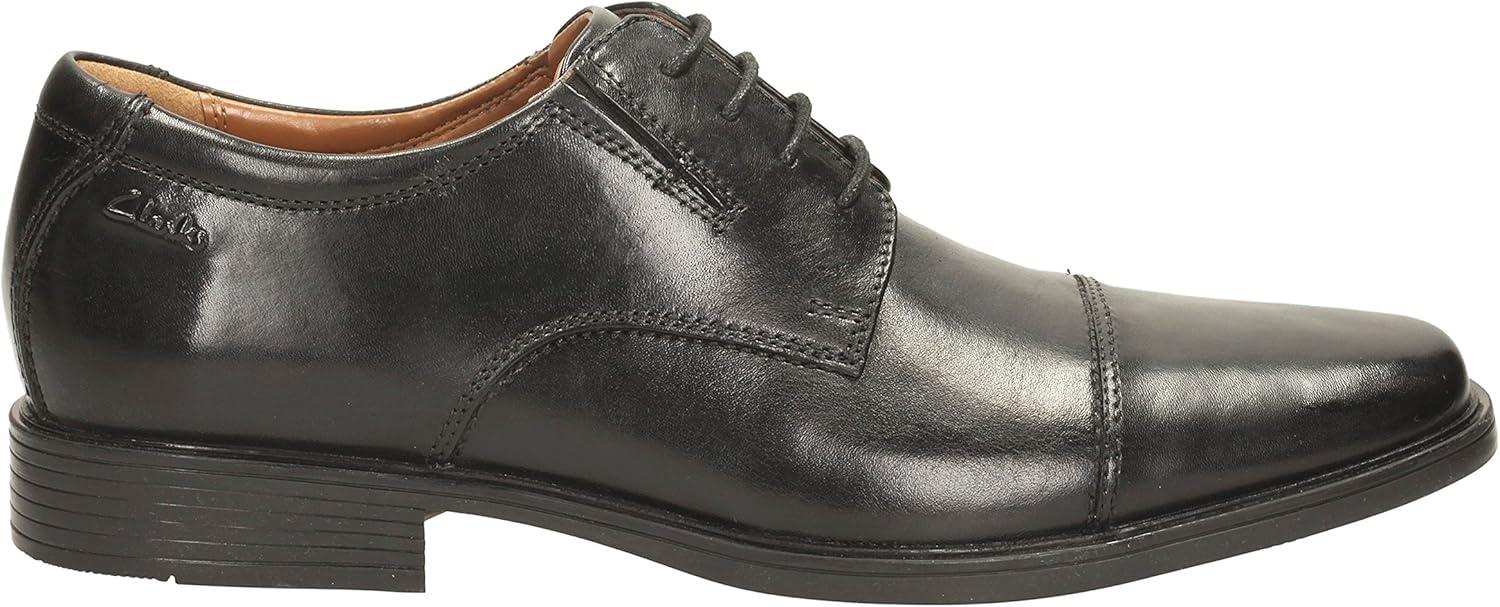 imageClarks Mens Tilden Cap Oxford ShoeBlack LeatherBlack Leather