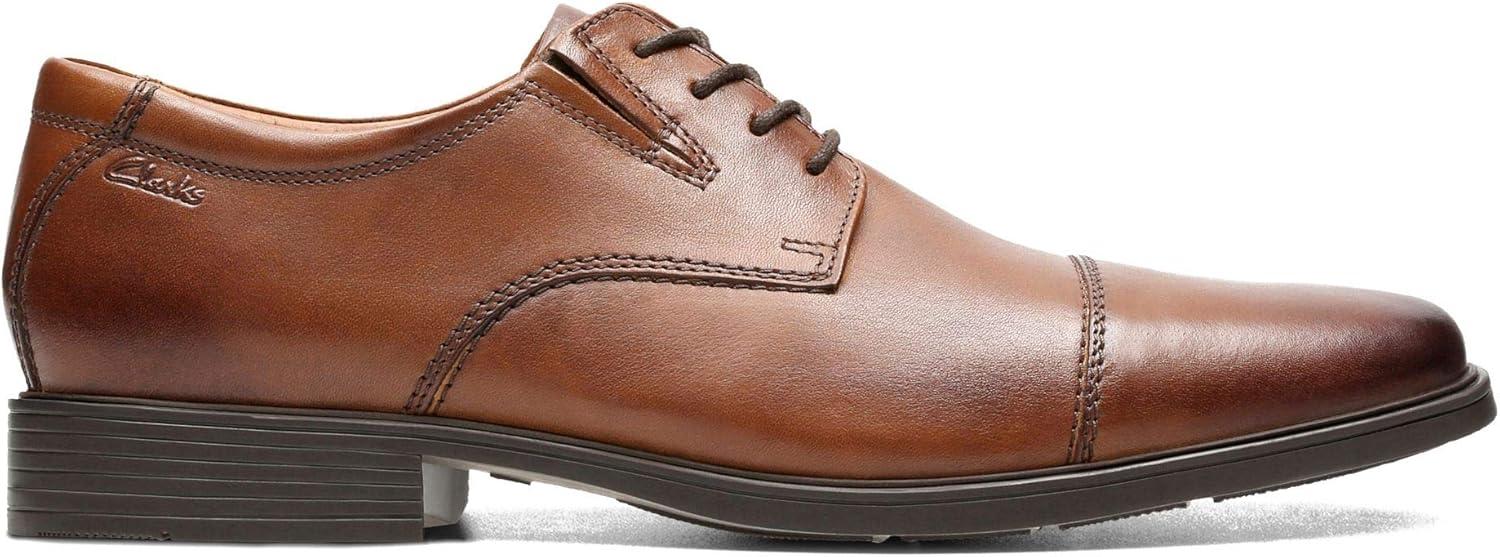 imageClarks Mens Tilden Cap Oxford ShoeDark Tan Lea