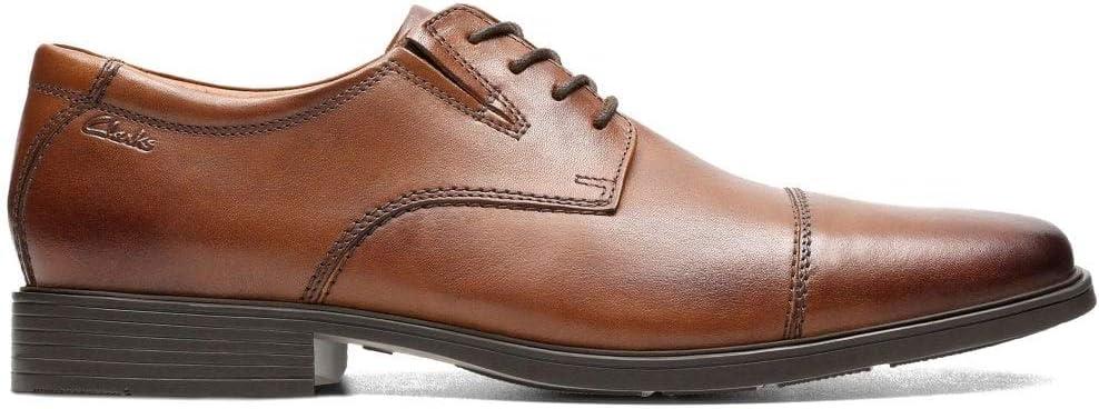 imageClarks Mens Tilden Cap Oxford ShoeDark Tan Lea