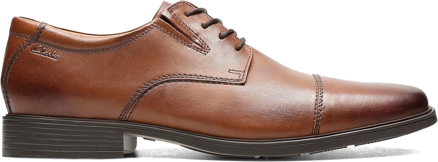 imageClarks Mens Tilden Cap Oxford ShoeDark Tan Leather