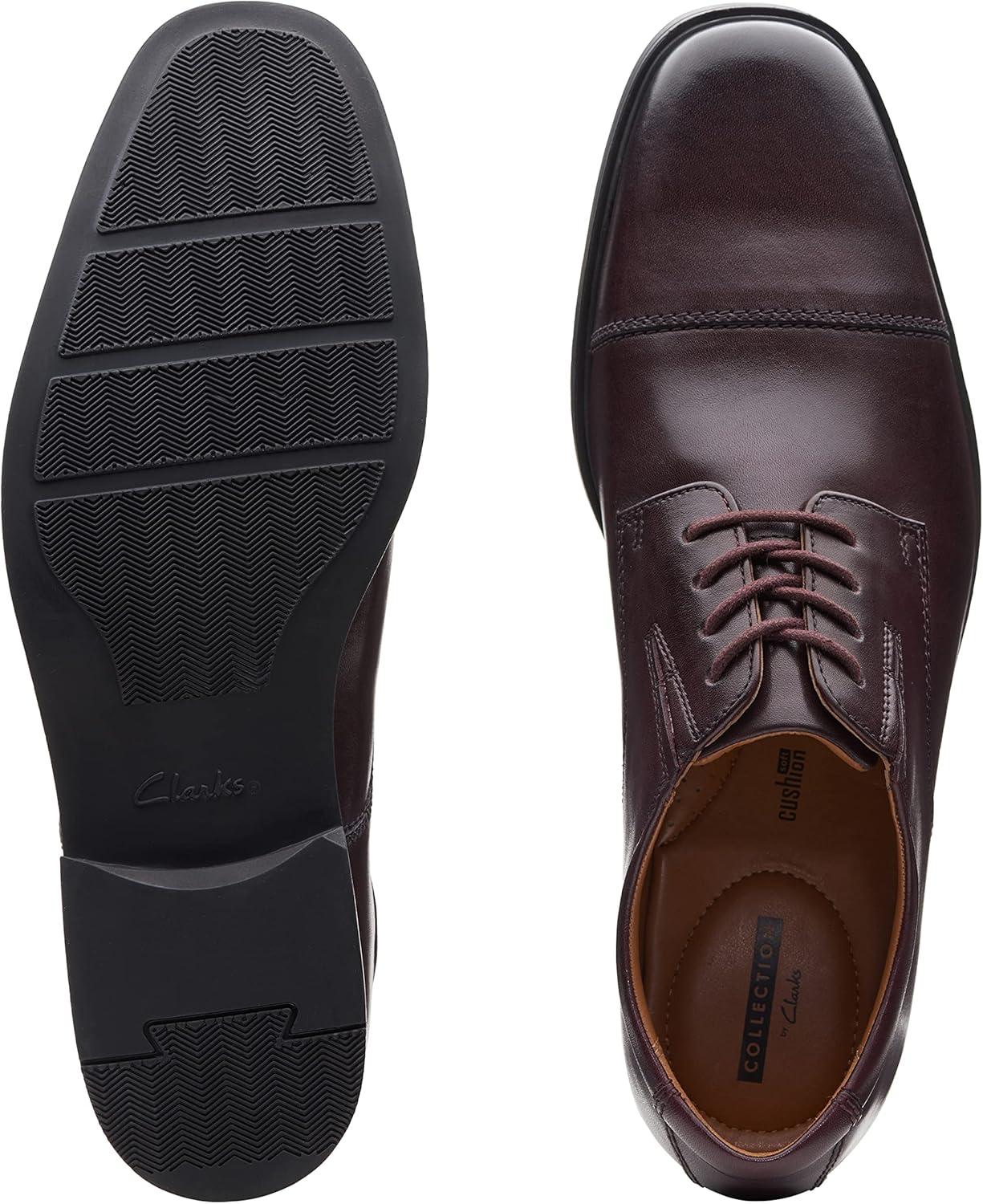 imageClarks Mens Tilden Cap Oxford ShoeWine Leather