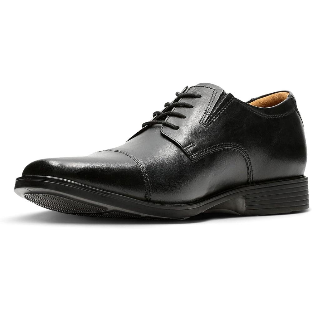 imageClarks Mens Tilden Cap Oxford ShoeBlack Black Leather