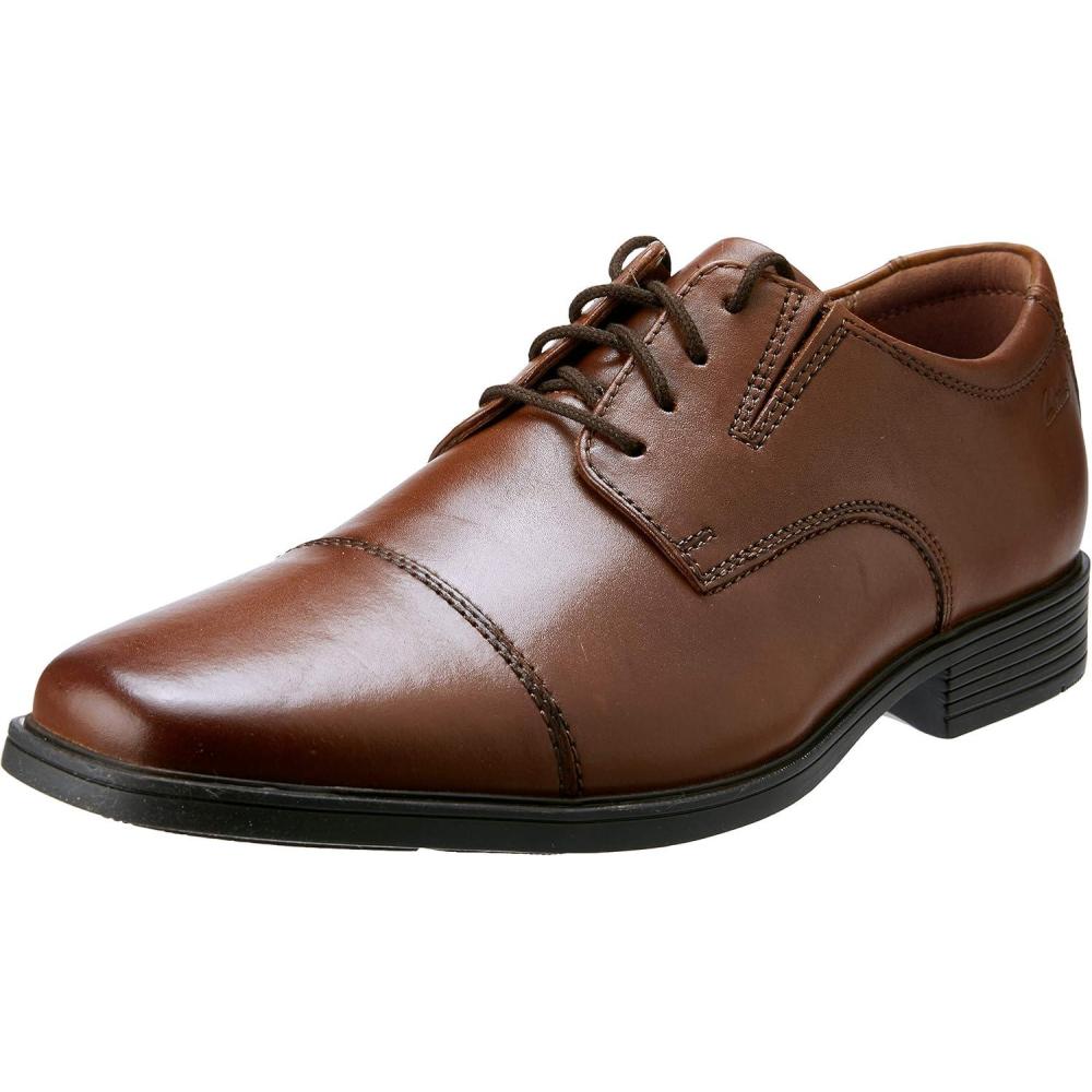 imageClarks Mens Tilden Cap Oxford ShoeLight Brown
