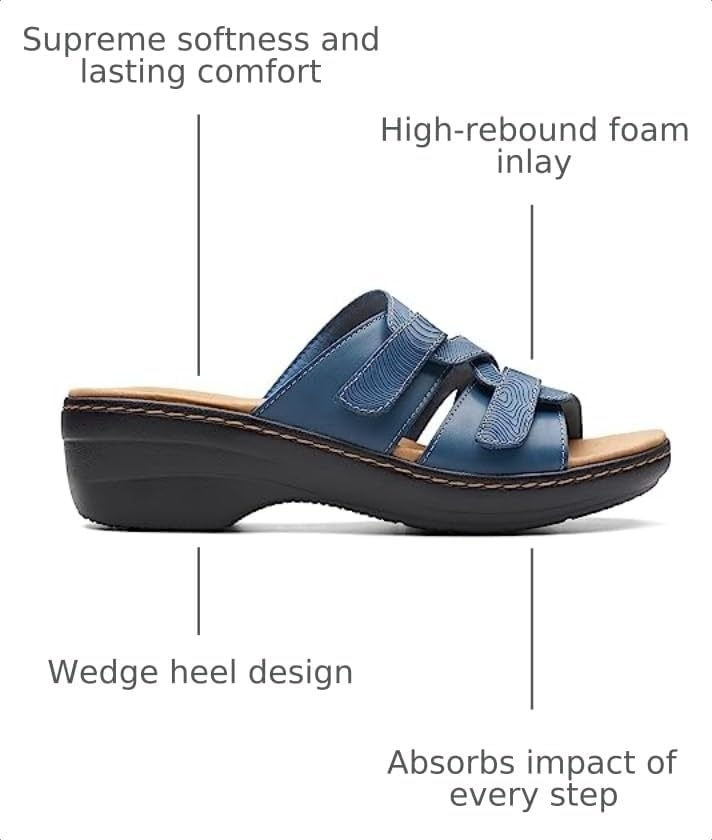 image:imageClarks Womens Merliah CoralBlue Leather