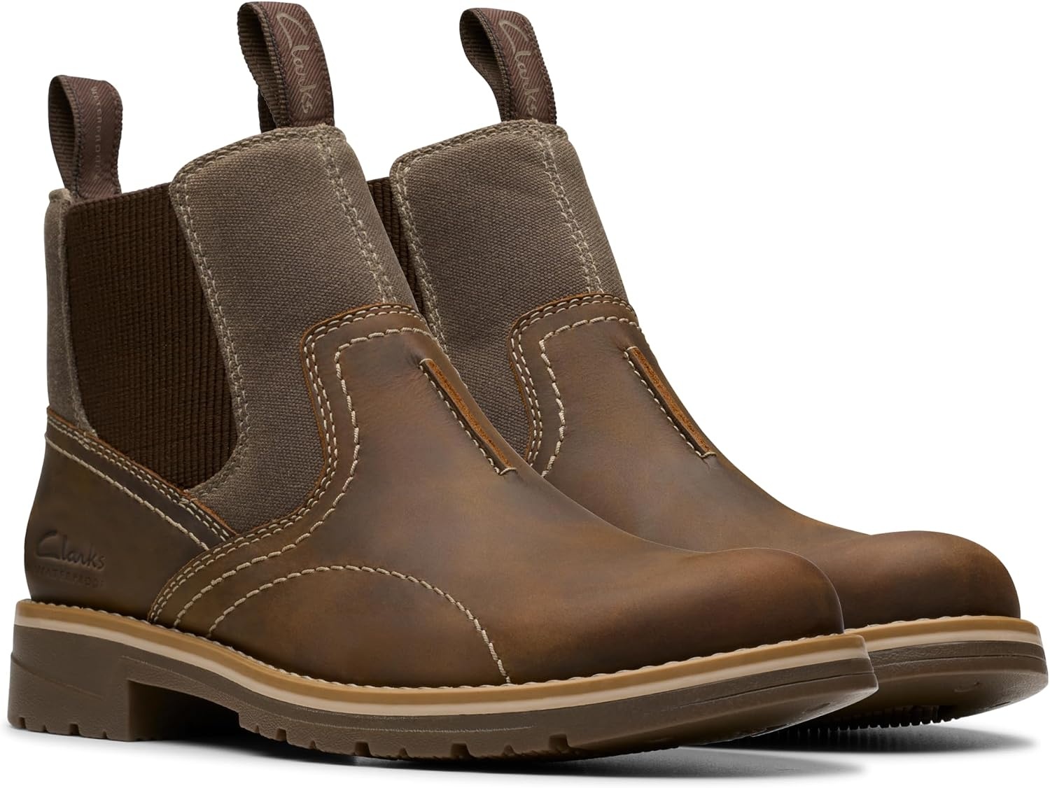 image:imageClarks mens Morris Easy Waterproof Casual BootsBeeswax Leather