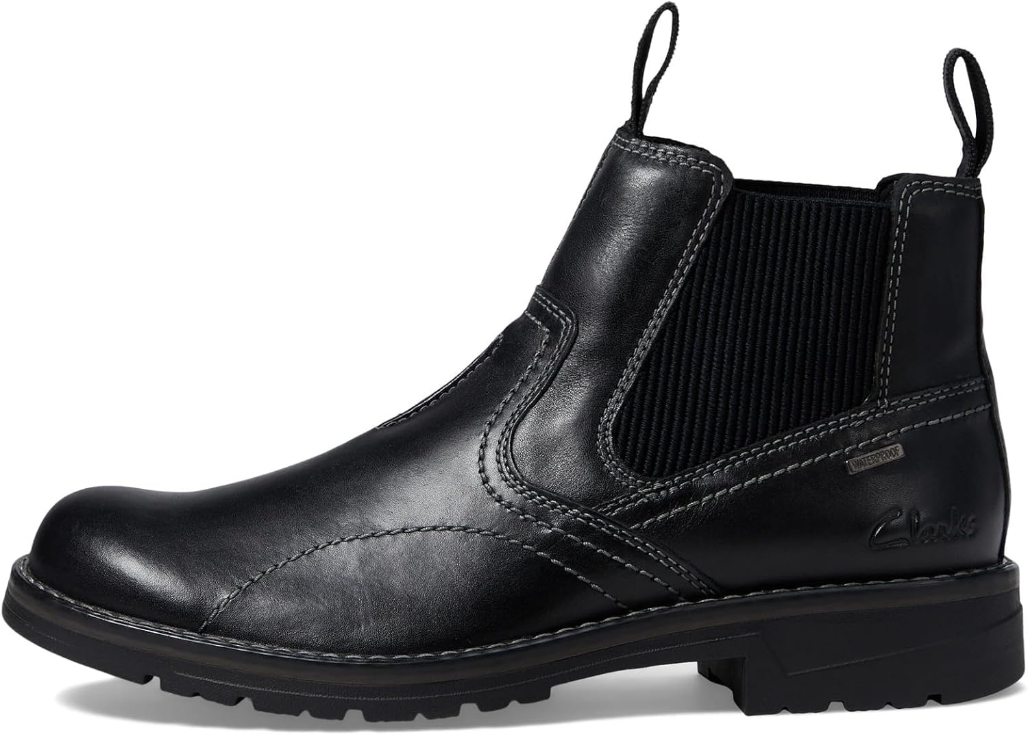 image:imageClarks mens Morris Easy Waterproof Casual BootsBlack Leather