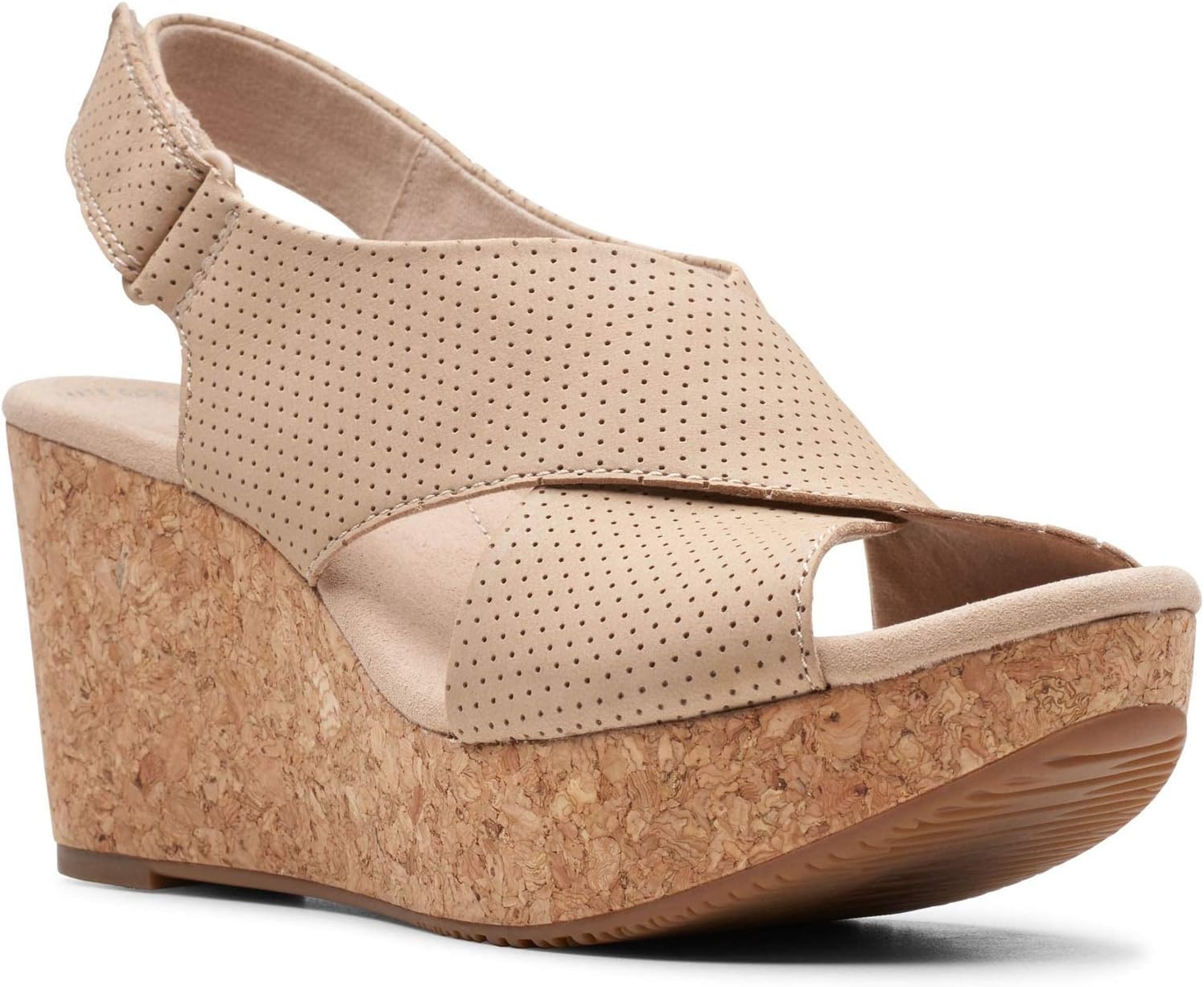 image:imageClarks Womens Annadel Eirwyn Wedge SandalSand Suede