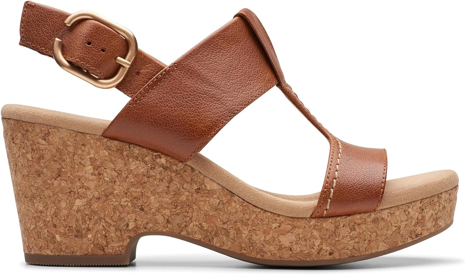 image:imageClarks Womens Giselle Style Casual SandalsTan Leather