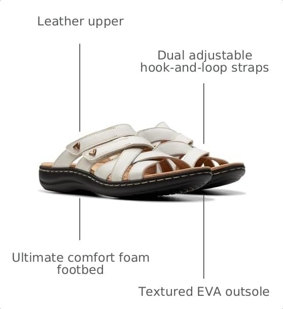 image:imageClarks Womens Laurieann Bali Casual SandalsOff White Leather