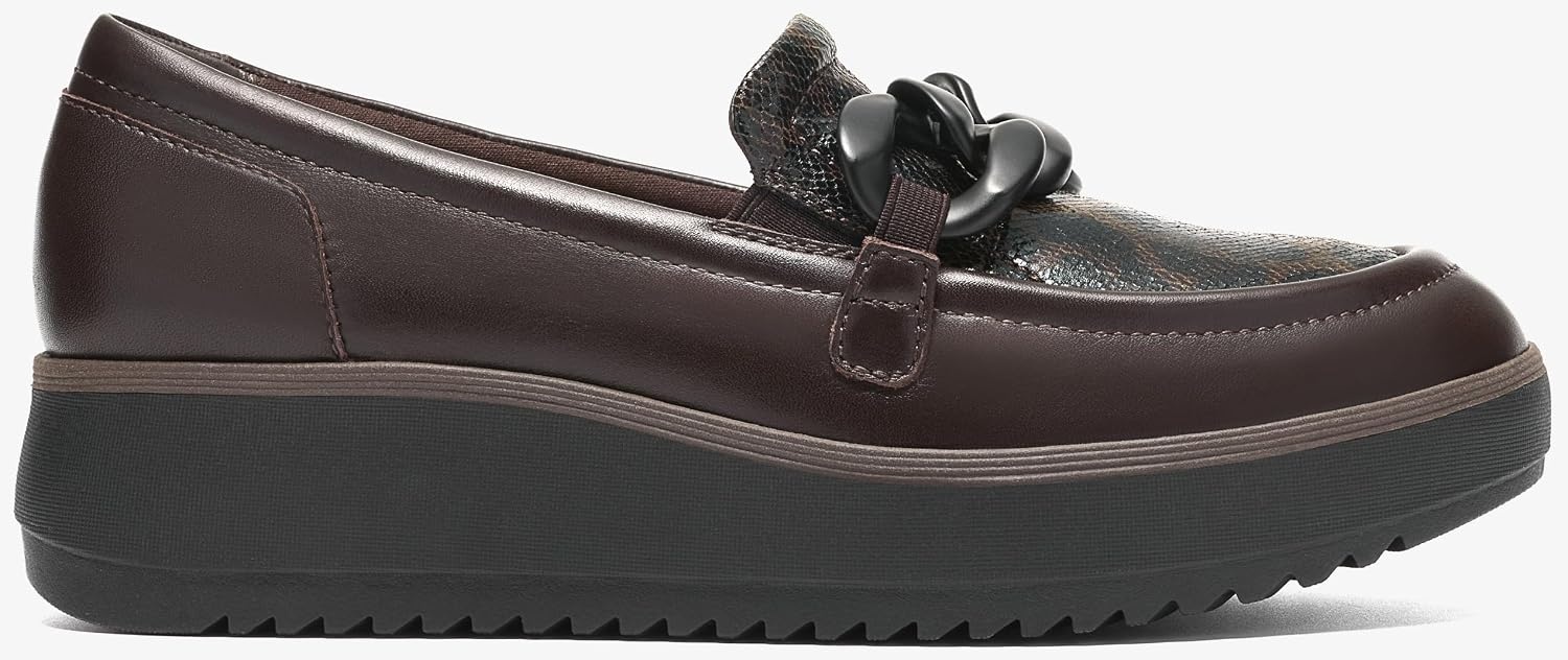 image:imageClarks Womens Zylah May LoaferDark Brown Interest Leather