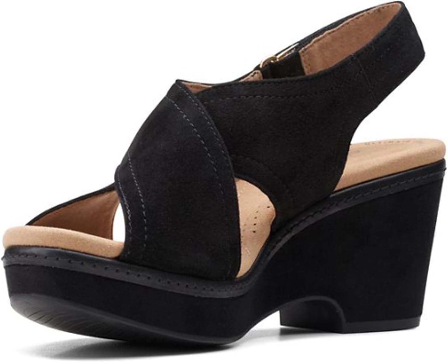 image:imageClarks womens WedgeBlack Suede
