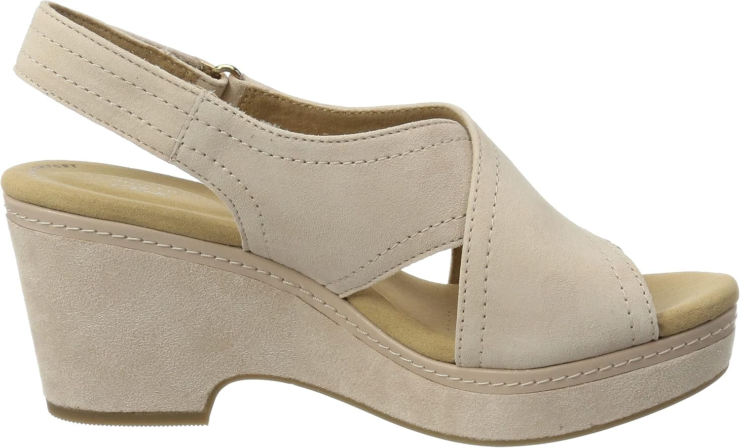 image:imageClarks womens WedgeDusty Rose Suede 010