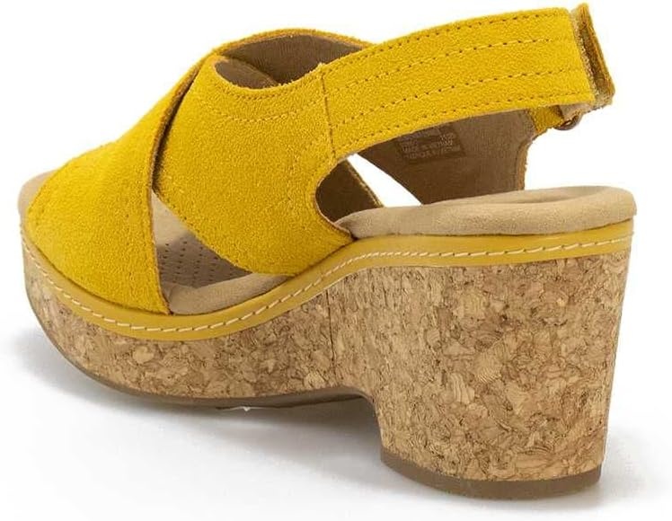 image:imageClarks womens WedgeGolden Yellow Leather 010