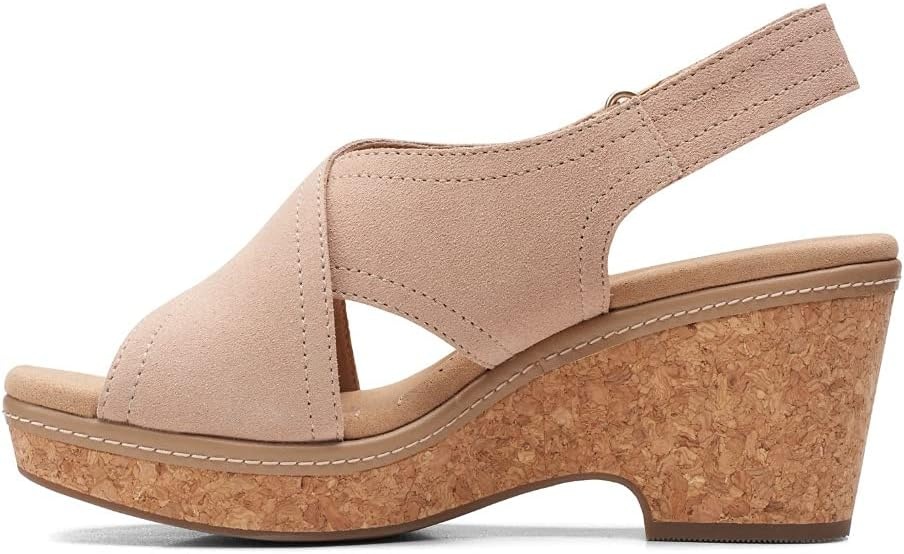 image:imageClarks womens WedgeSand Suede