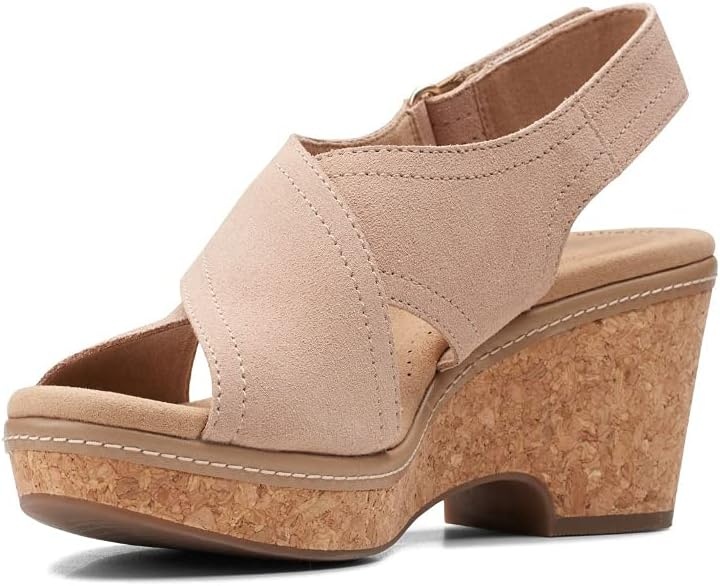image:imageClarks womens WedgeSand Suede