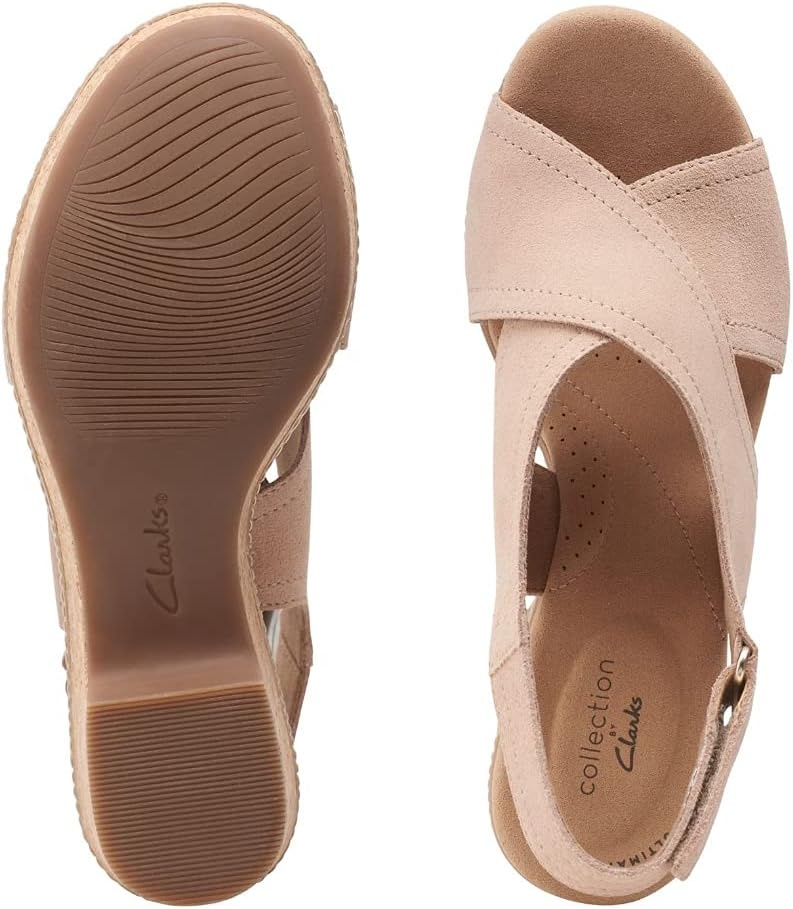 image:imageClarks womens WedgeSand Suede