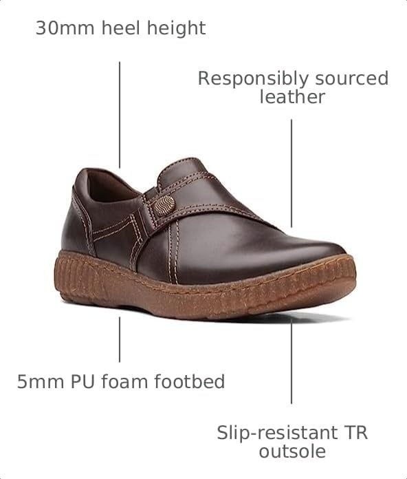 image:imageClarks Womens Caroline PearlDark Brown Leather