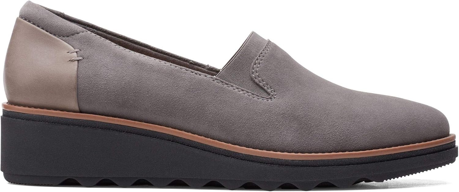 image:imageClarks Womens Clarks Womens Sharon Dolly Casual ShoesGrey Suede W Dark Tan Welt