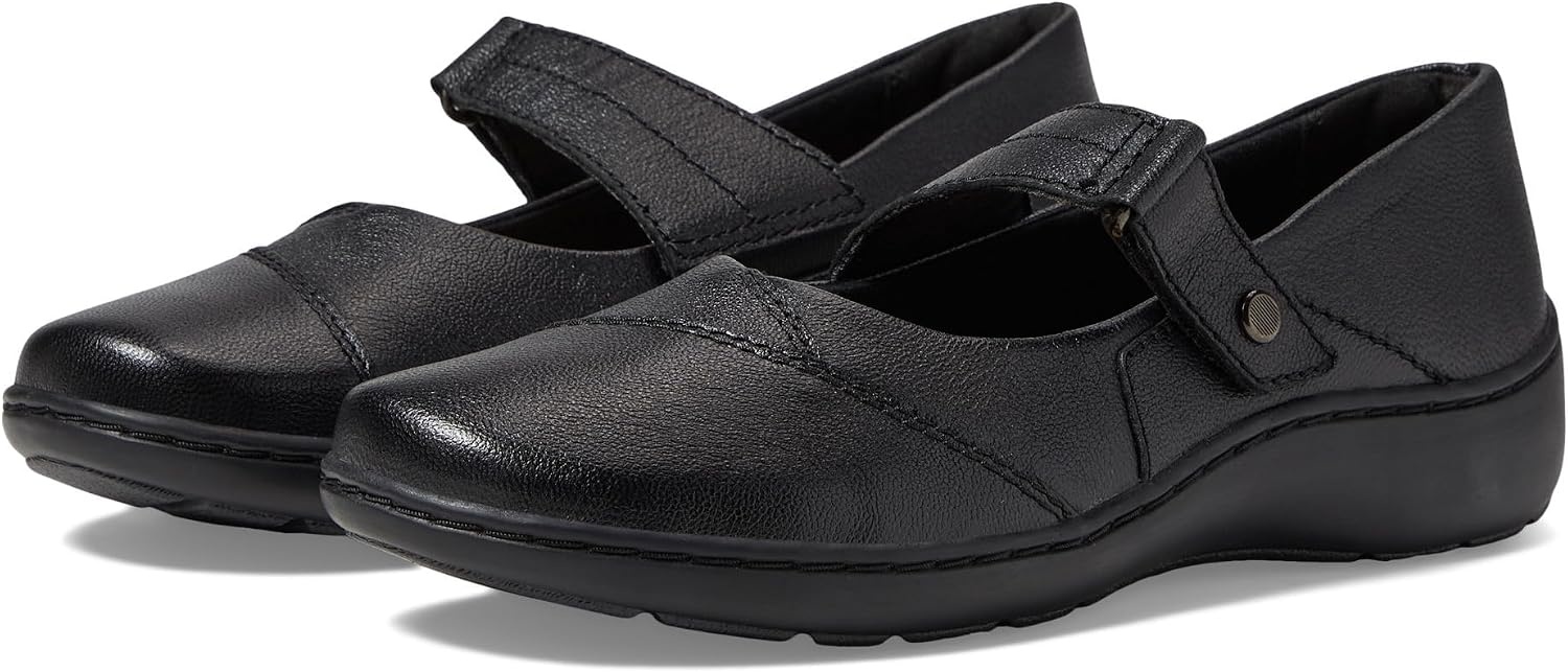 image:imageClarks Womens Cora Gema Casual ShoesBlack Leather
