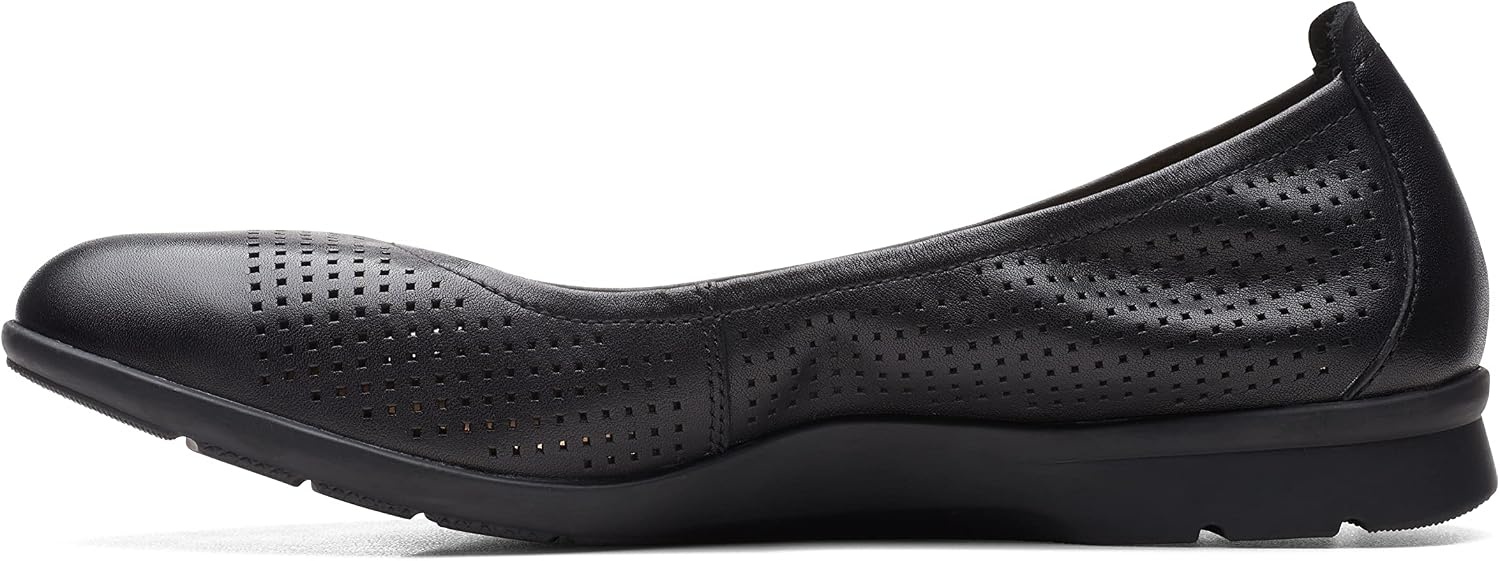 image:imageClarks Womens Jenette EaseBallet FlatBlack Leather