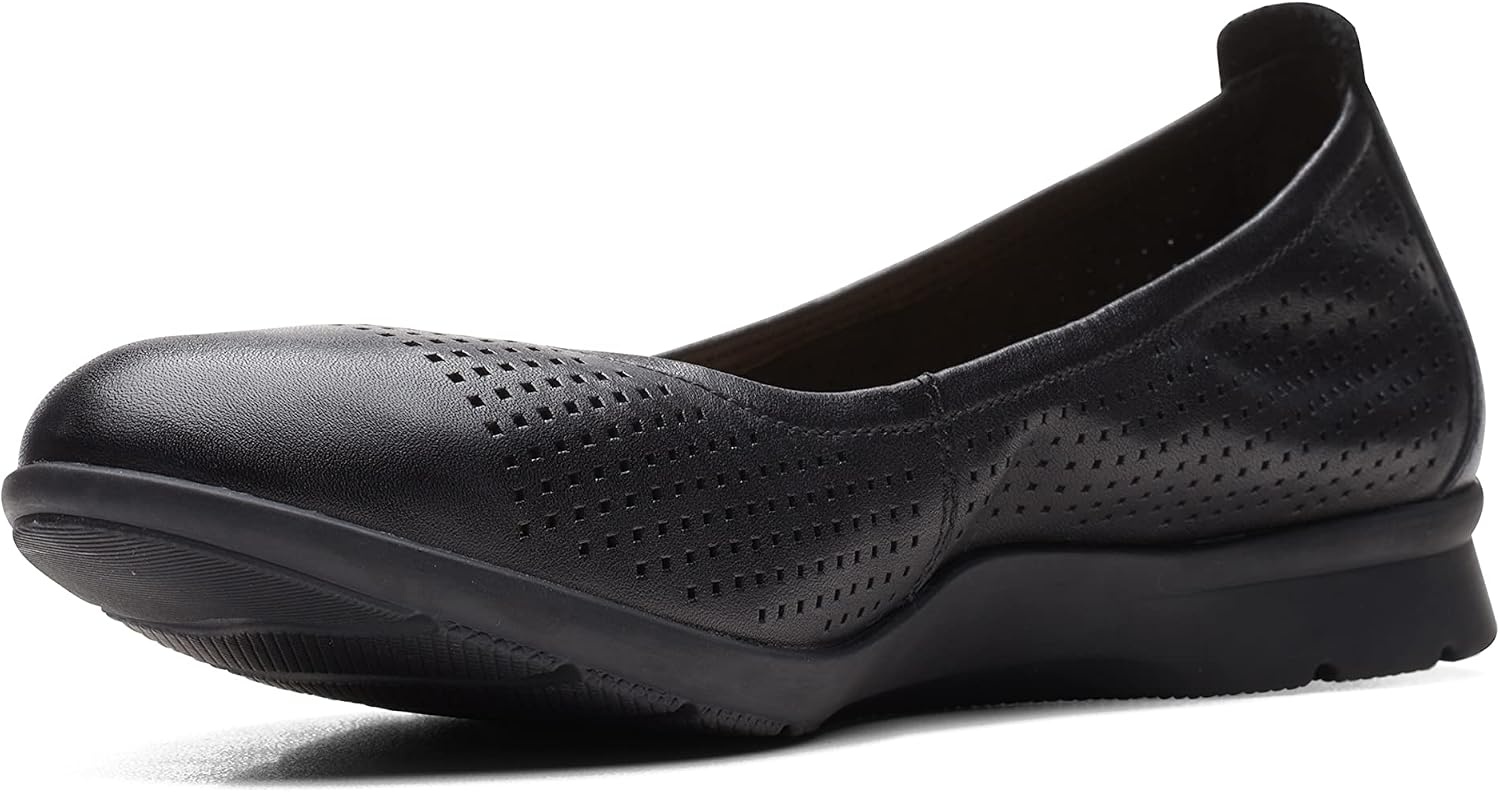 image:imageClarks Womens Jenette EaseBallet FlatBlack Leather
