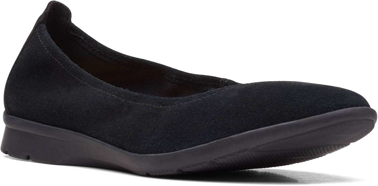 image:imageClarks Womens Jenette EaseBallet FlatBlack Sde