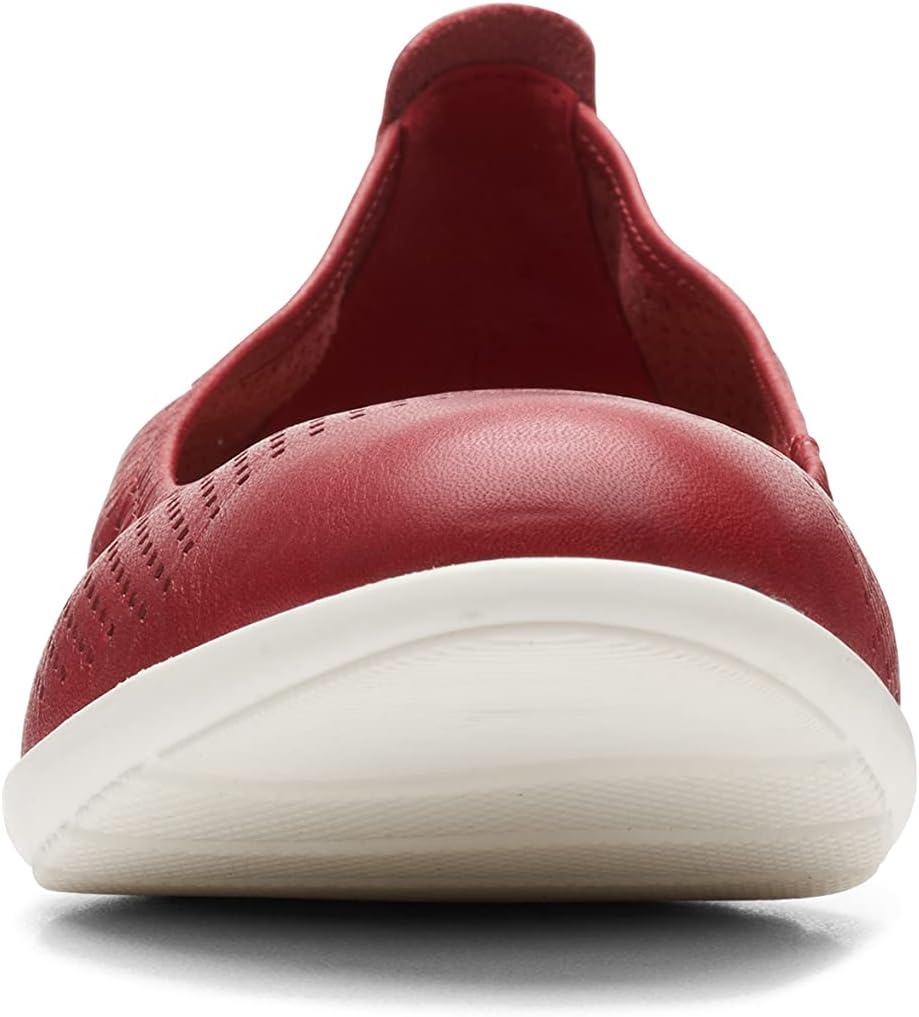 image:imageClarks Womens Jenette EaseBallet FlatRed Leather