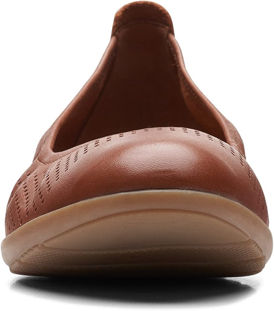 image:imageClarks Womens Jenette EaseBallet FlatTan Leather