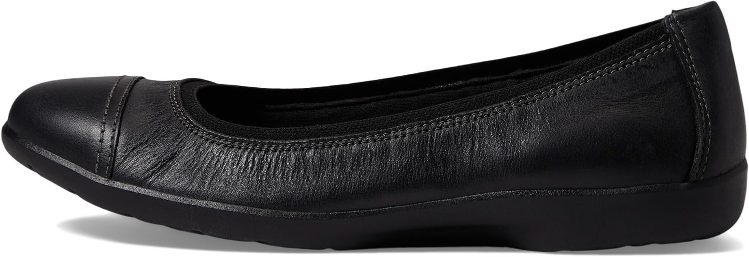 image:imageClarks Womens Meadow Opal Ballet FlatsBlack Leather