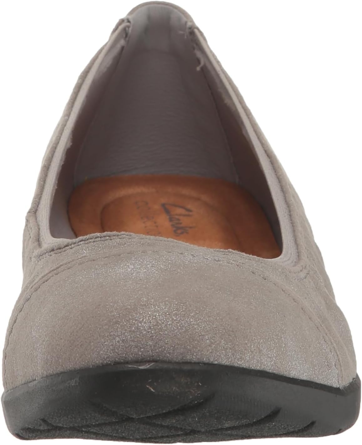image:imageClarks Womens Meadow Opal Ballet FlatsPewter Metallic