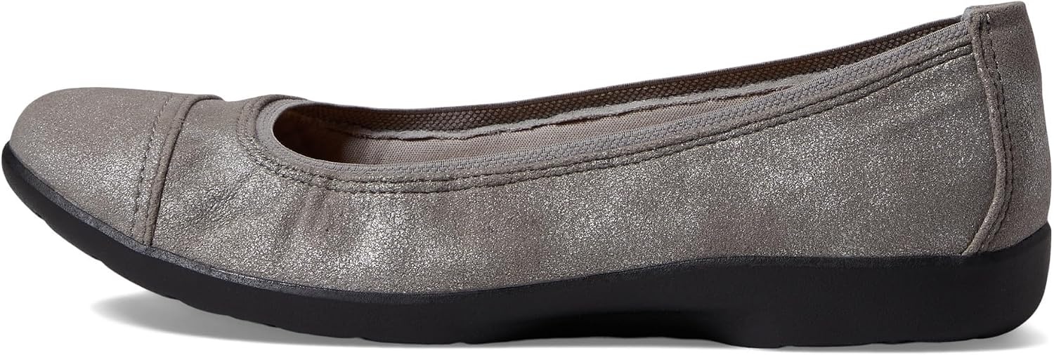 image:imageClarks Womens Meadow Opal Ballet FlatsPewter Metallic