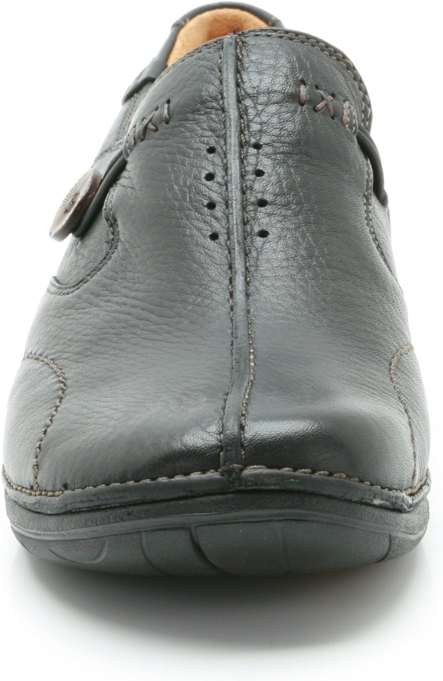 image:imageClarks Womens UnLoop SlipOn ShoesBlack Black Leather