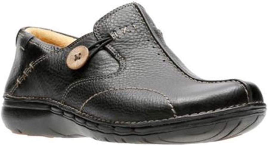 image:imageClarks Womens UnLoop SlipOn ShoesBlack Leather