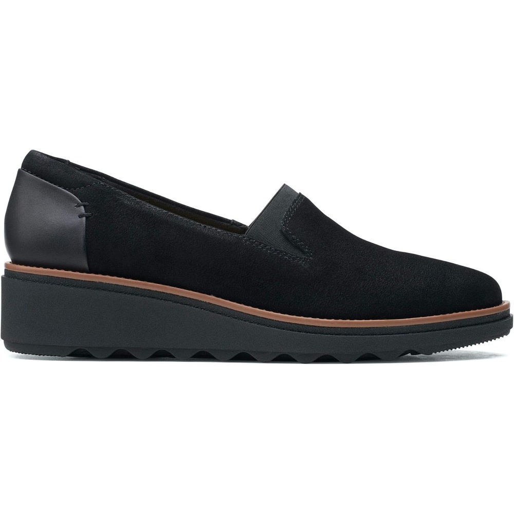 image:imageClarks Womens Clarks Womens Sharon Dolly Casual ShoesBlack Suede W Dark Tan World