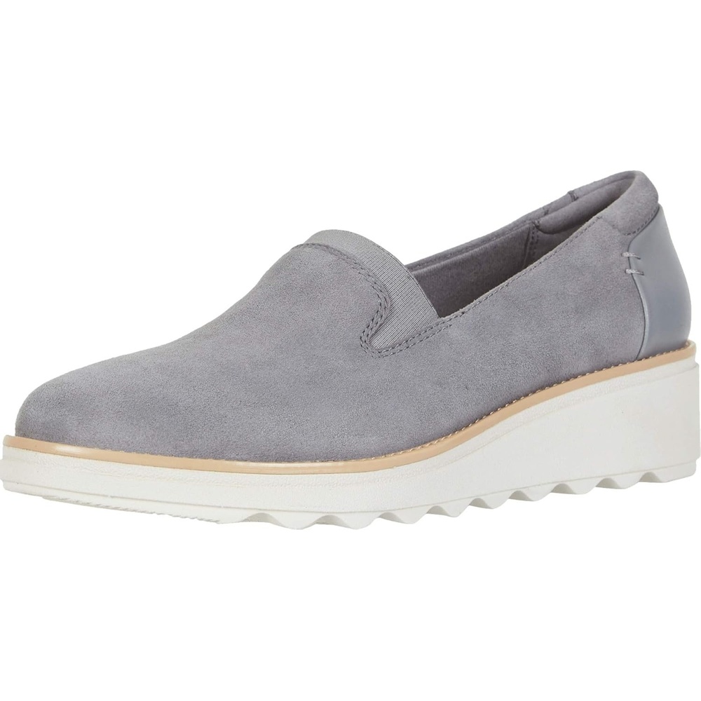 image:imageClarks Womens Clarks Womens Sharon Dolly Casual ShoesLight Grey Suede