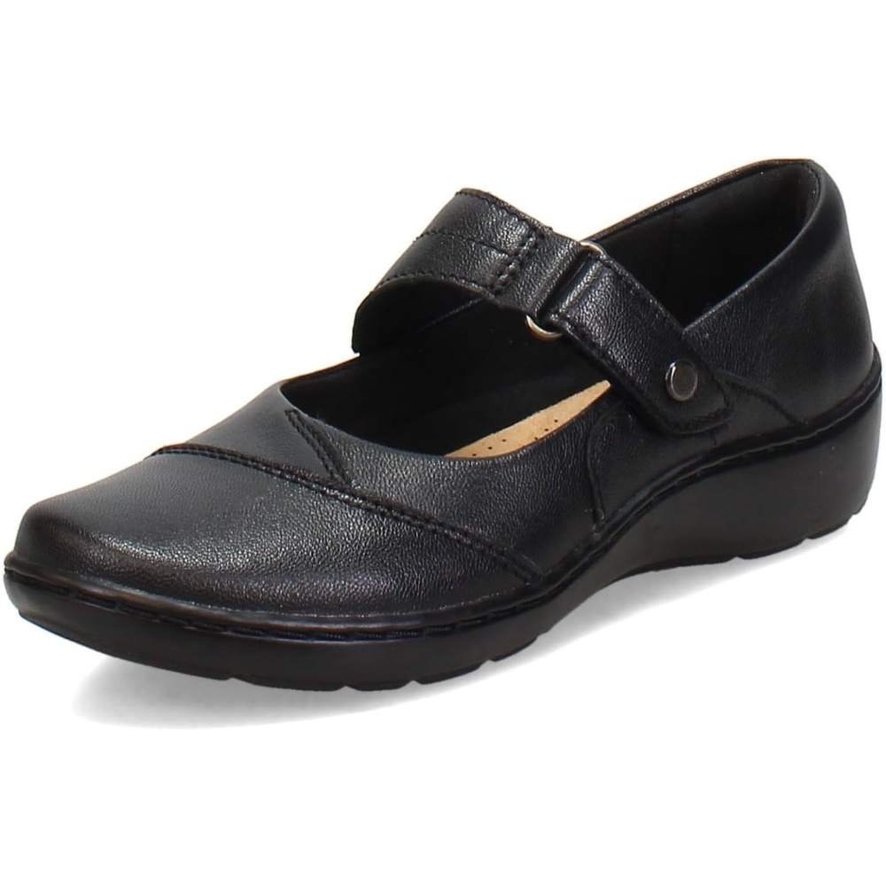 image:imageClarks Womens Cora Gema Casual ShoesBlack Leather